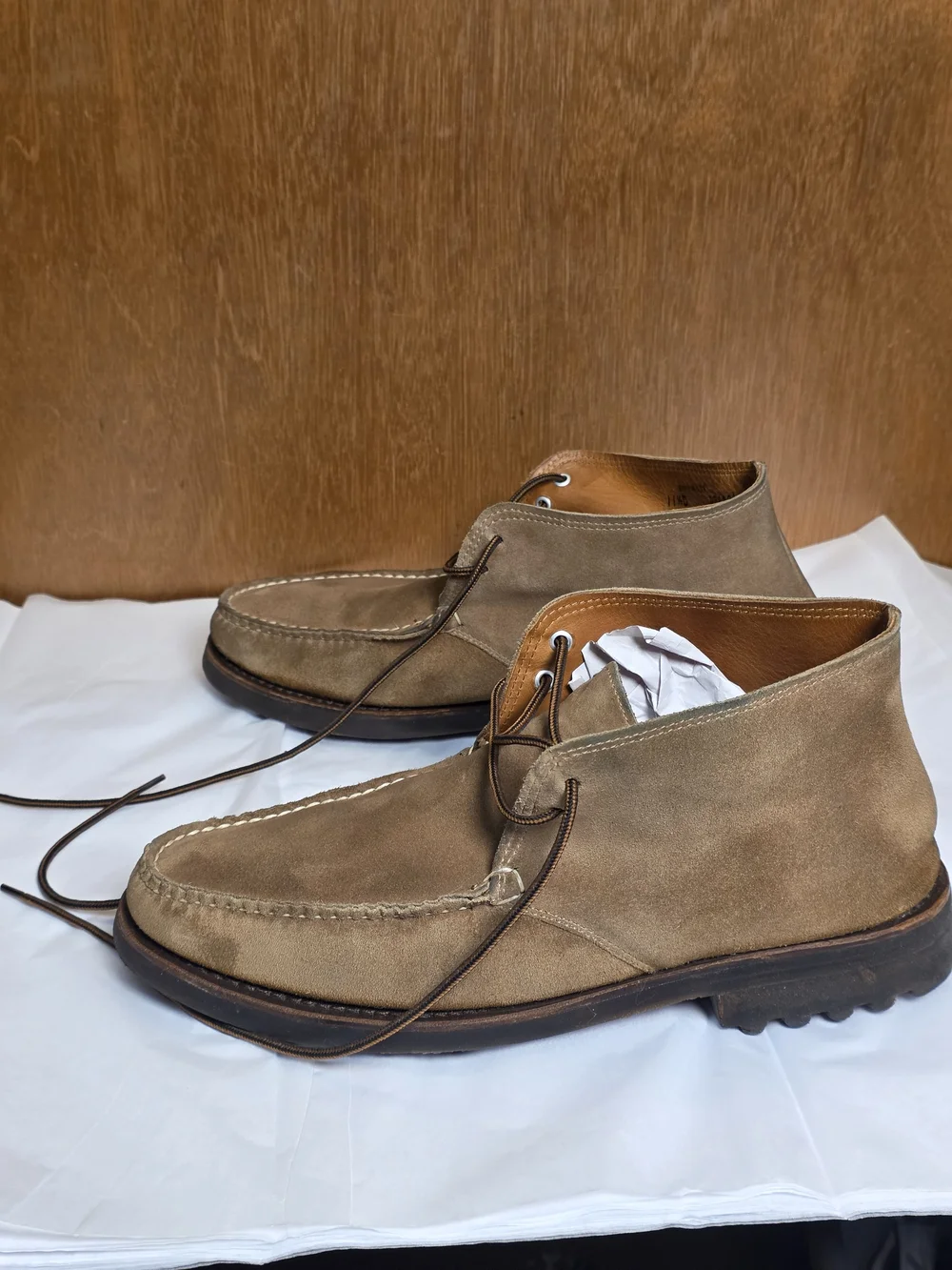MADE IN USA RALPH LAUREN VINTAGE CHUKKA SUEDE BOOTS 11.5 D